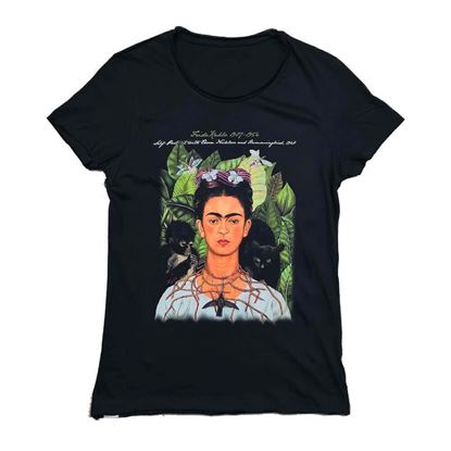 Frida Dikenli Kolye ve Sinekkuşu ile Otoportre- T-shirt