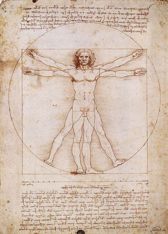 Vitruvius Adamı, 1490 dolayları resmi