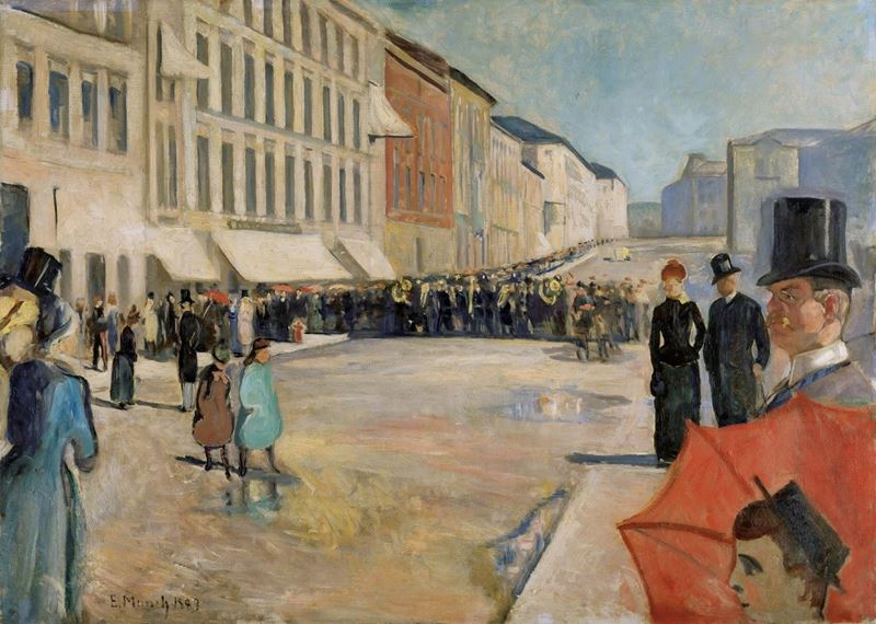 Karl Johan Sokağı’nda Müzik, 1889 resmi