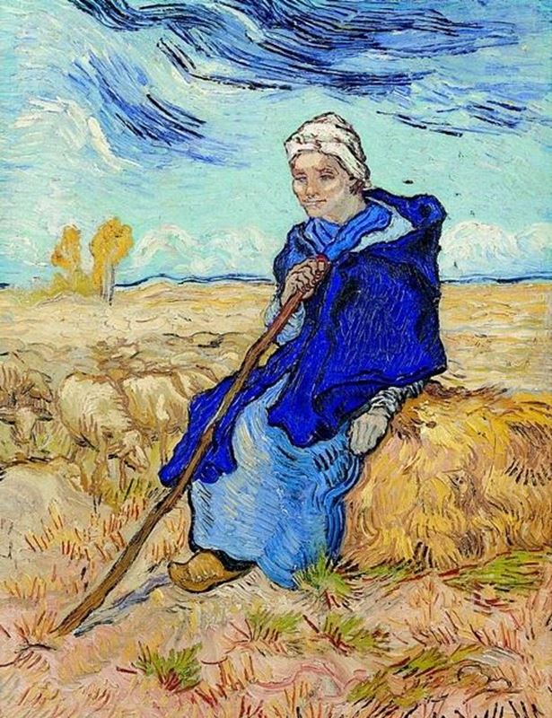 Picture for The Shepherdess (after Millet), 1889