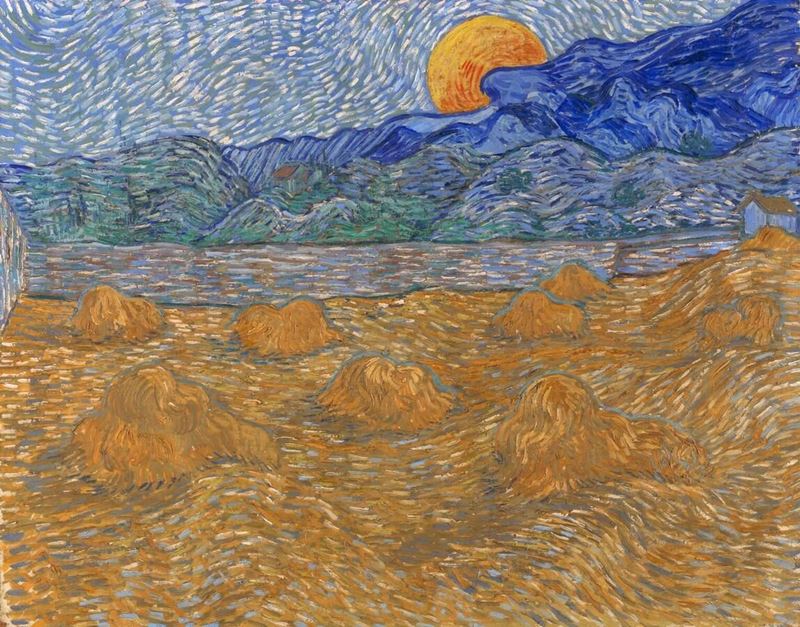 Picture for Landscape with Wheat Sheaves And Rising Moon, 1889