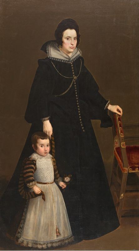 Doña Antonia de Ipeñarrieta y Galdós ve Oğlu, Don Luis, 1632 dolayları resmi