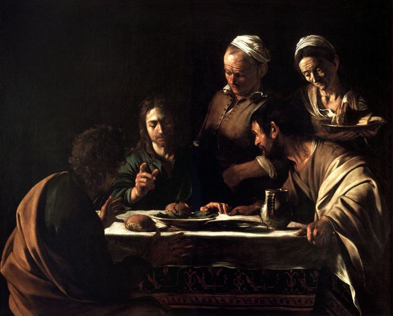 Emmaus’ta Yemek, 1605-1606 resmi