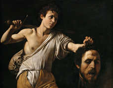 Show David with the Head of Goliath, 1600-1601 details