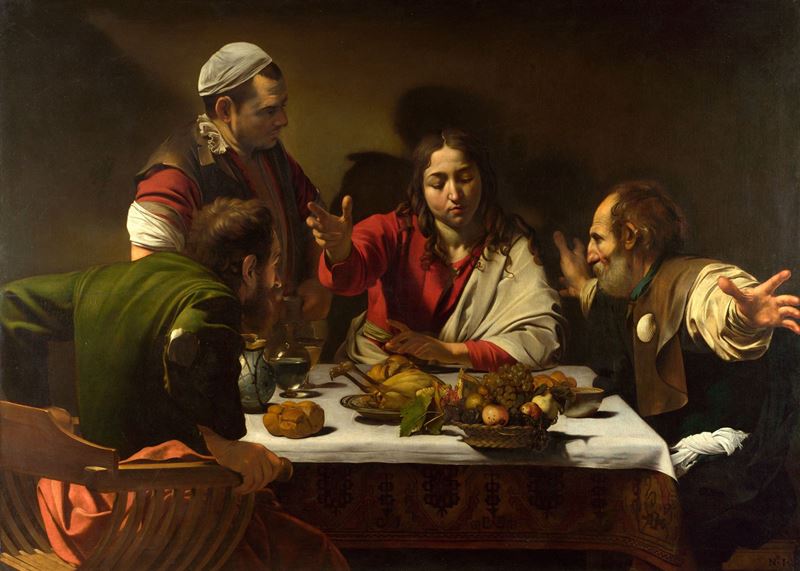 Emmaus'ta Yemek, 1601 resmi
