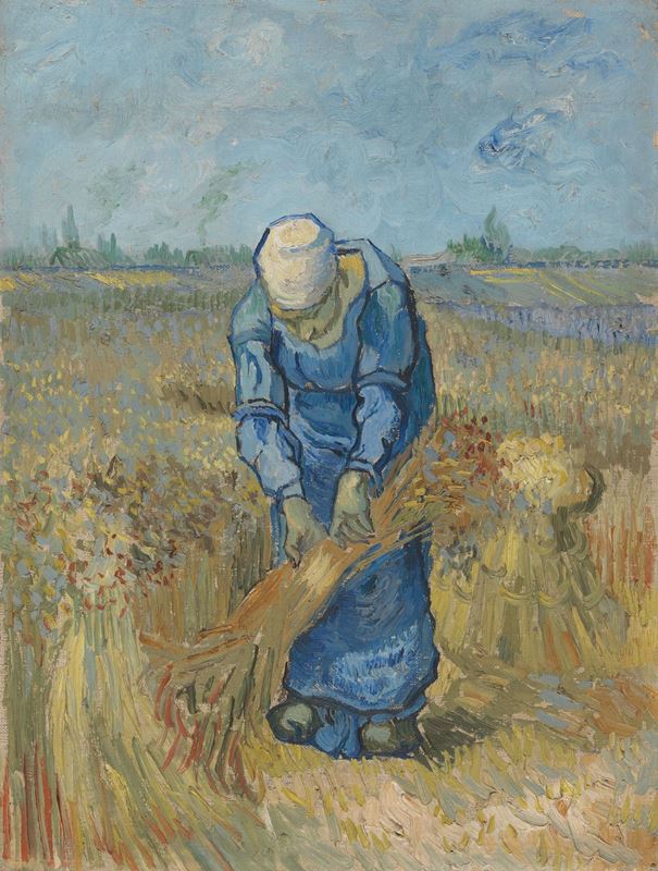 Picture for Peasant Woman Binding Sheaves (after Millet), 1889