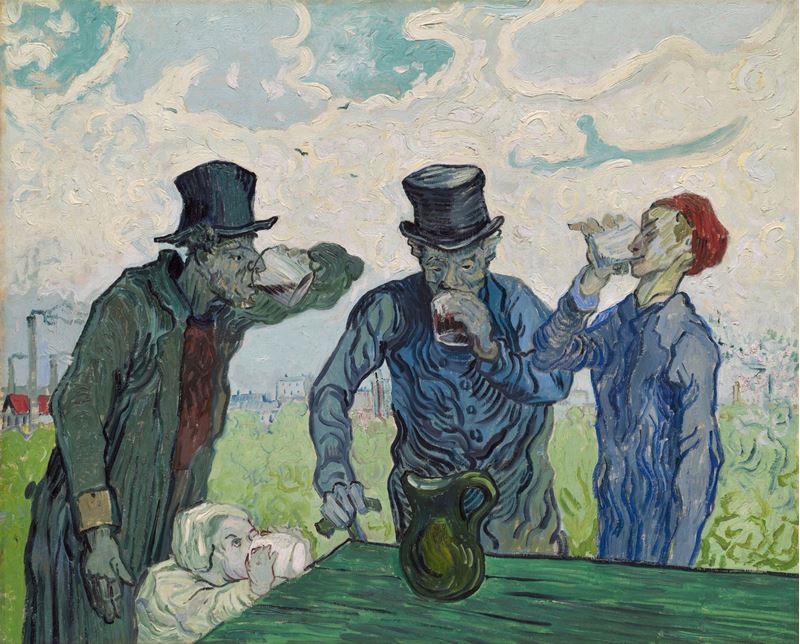 İçenler (Daumier’den esinle), 1890 resmi