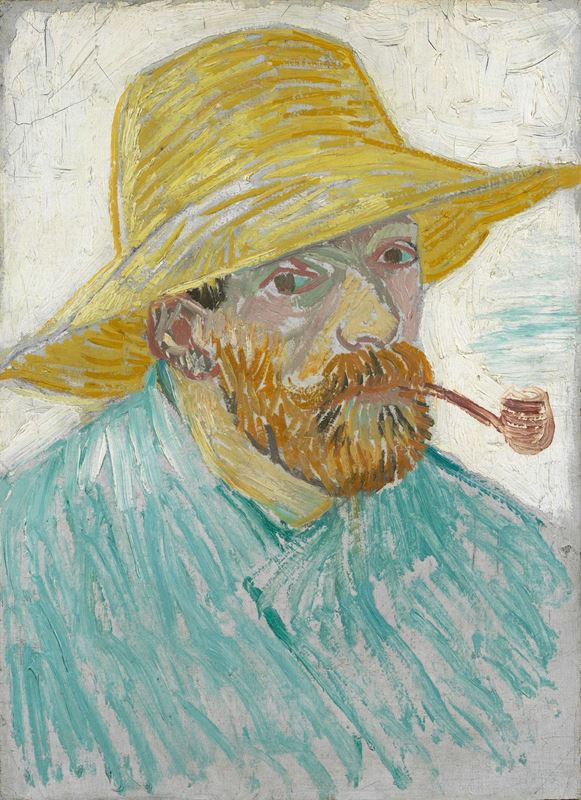 Picture for Self-Portrait with Pipe and Straw Hat, 1887