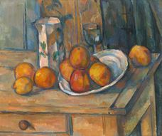 Show Still Life with Milk Jug and Fruit, c. 1900 details