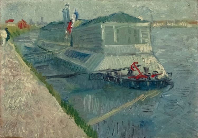 Asnières’de Seine Üzerinde Çamaşırhane Teknesi, 1887 picture