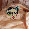 Frida - Çiçekli Portre Tasarım - Miyuki Kolye