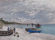 Show The Beach at Sainte-Adresse, 1867 details