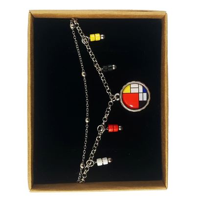 Mondrian - Kırmızı, Sarı, Mavi ve Siyah ile Kompozisyon - Bileklik