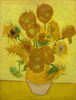 Van Gogh - Ayçiçekleri - Ahşap Mumluk