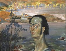 Show Self-Portrait with Raphaelesque Neck, c. 1921 details