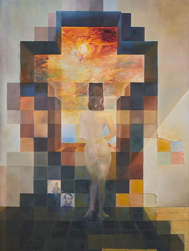 Picture for Gala Contemplating the Mediterranean Sea which at Twenty Meters Becomes the Portrait of Abraham Lincoln - Homage to Rothko, 1976