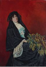 Show Woman with a Mimos, 1906 details