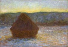 Show Haystacks, Thaw, Sunset, 1890-1891 details