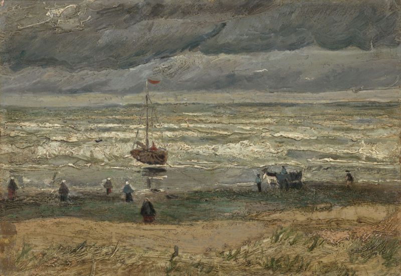 Scheveningen’de Deniz Manzarası, 1882 resmi