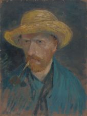 Show Hasır Şapkalı ve Pipolu Otoportre, 1887 details