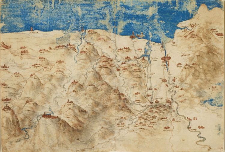 Batı Toskana’nın kuşbakışı haritası, 1503-1504 dolayları picture