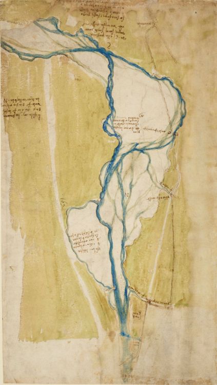 Floransa’nın batısındaki Arno haritası, 1504 dolayları picture