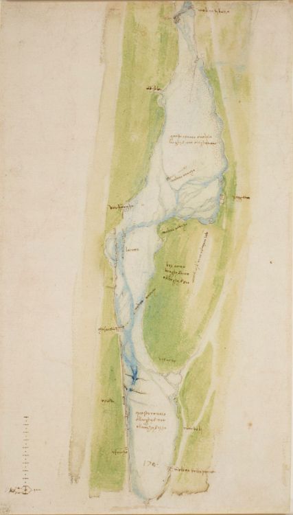 Floransa’nın doğusundaki Arno haritası, 1504 dolayları picture