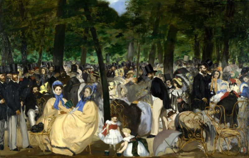 Tuileries Bahçeleri'nde Konser, 1862 resmi