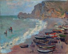 Show The Beach at Etretat, 1883 details