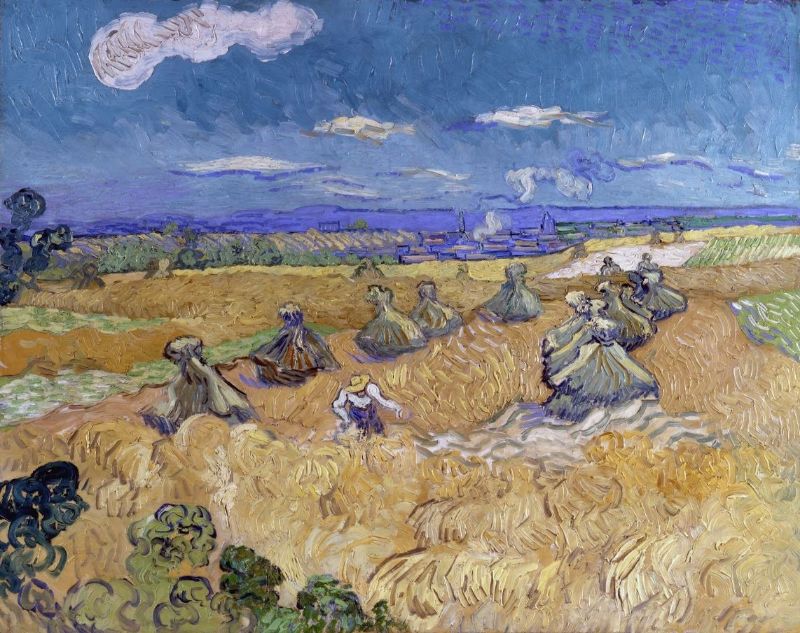 Picture for Wheat Fields with Reaper, 1890