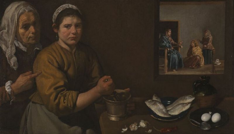 Marta ve Meryem’in Evinde İsa, 1618 dolayları resmi