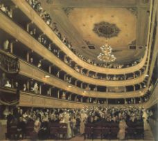 Show Auditorium in the Old Burgtheater, 1888 details