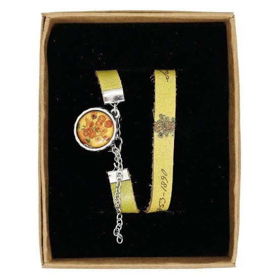 Van Gogh - Ayçiçekleri - Deri Bileklik