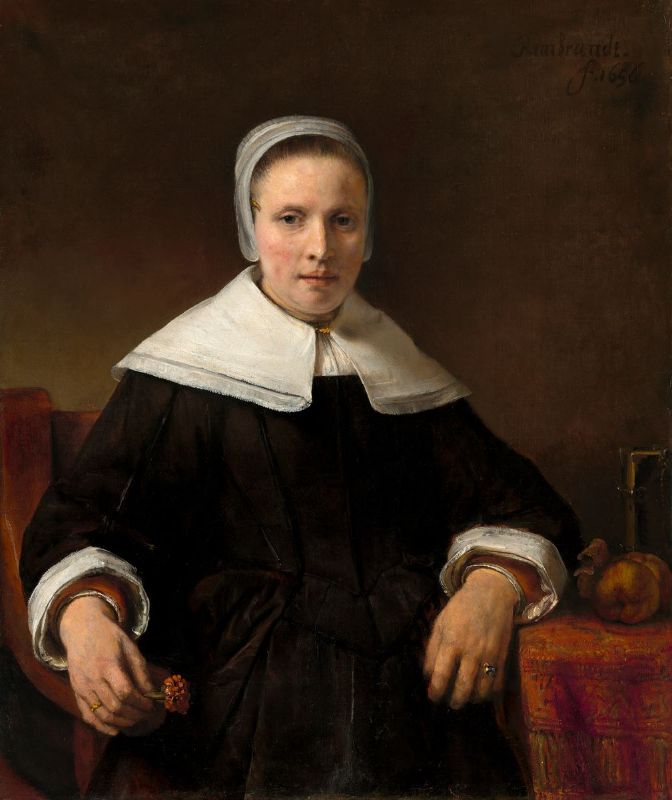 Picture for A Woman Holding a Pink, 1656