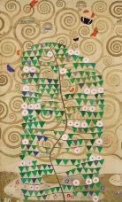 Show Sketch for Stoclet Frieze, Part 6, Rosebush, 1910-1911 details