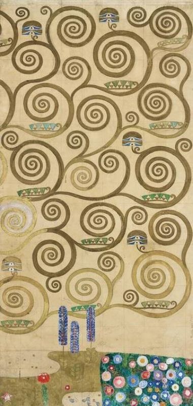 Stoclet Frizi için çalışma taslağı, Bölüm 7, Yaşam Ağacı, 1910-1911 resmi