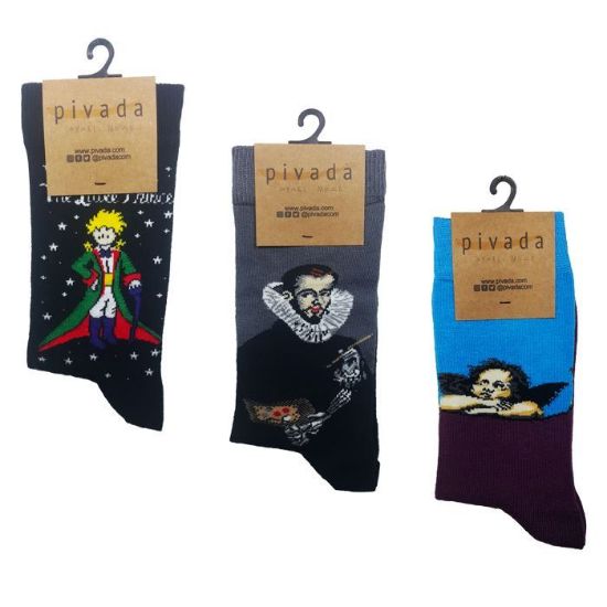 3'lü Paket Çorap - Ressamlar Serisi -V- 